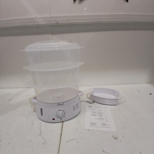 ROSEWILL 3-TIER ELECTRIC FOOD STEAMER - 9.5QT TOTAL CAPACITY - WHITE (MODEL: RHST-20001) image 3