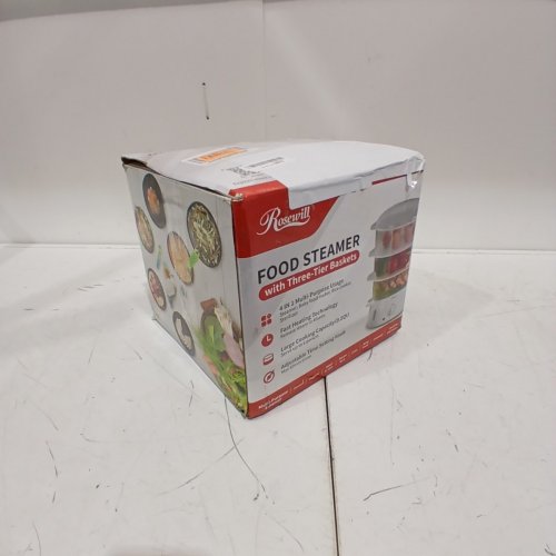 ROSEWILL 3-TIER ELECTRIC FOOD STEAMER - 9.5QT TOTAL CAPACITY - WHITE (MODEL: RHST-20001) image 4