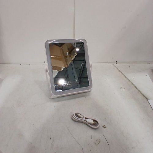 DOUBLE SIDED RECHARGEABLE LED VANITY MIRROR WITH 3 BRIGHTNESS SETTINGS - WHITE image 2