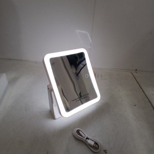DOUBLE SIDED RECHARGEABLE LED VANITY MIRROR WITH 3 BRIGHTNESS SETTINGS - WHITE image 3