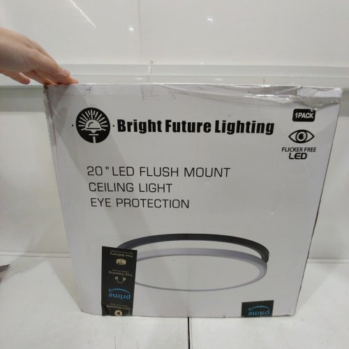 BRIGHT FUTURE LIGHTING DIMMABLE LED TRI-PROOF PANEL LIGHT FIXTURE - 20" - 40W - 3000K TO 6000K - WHITE (MODEL: BFL20-D500H25-40W) image 6