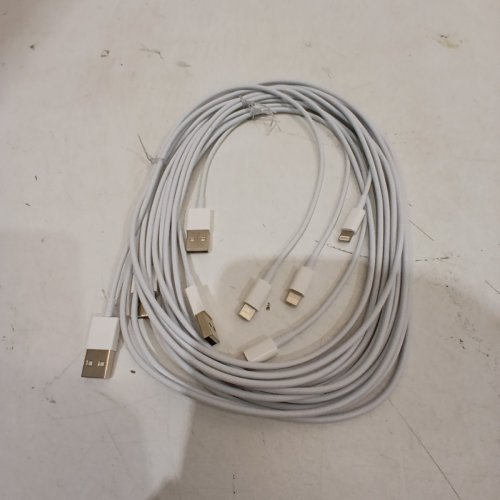 4PK FAST-CHARGING LIGHTNING IPHONE CHARGER CABLES, USB - 3.5FT - WHITE image 3