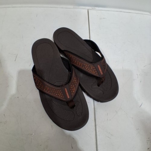 HOBIBEAR THONG FLIP FLOP SANDALS - SIZE 11.5 - BROWN/ ORANGE image 3