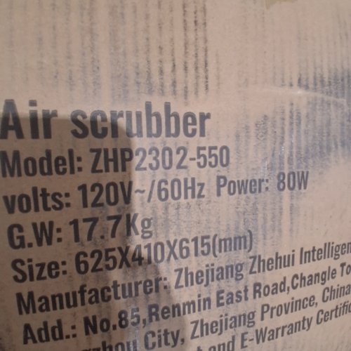 AIR SCRUBBER WITH 3-STAGE FILTRATION STACKABLE NEGATIVE AIR MACHINE - 550 CFM - GREY (MODEL:ZHP2302-550) image 6