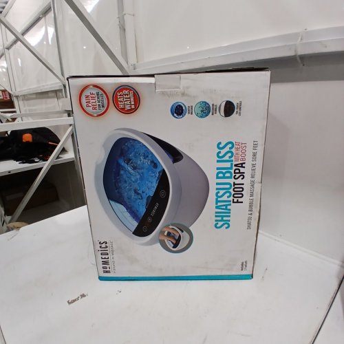 HOMEDICS SHIATSU BLISS FOOT SPA WITH HEAT BOOST - 18" X 14.5" X 9.5" - WHITE/BLUE (MODEL: FB-655HJ) image 3