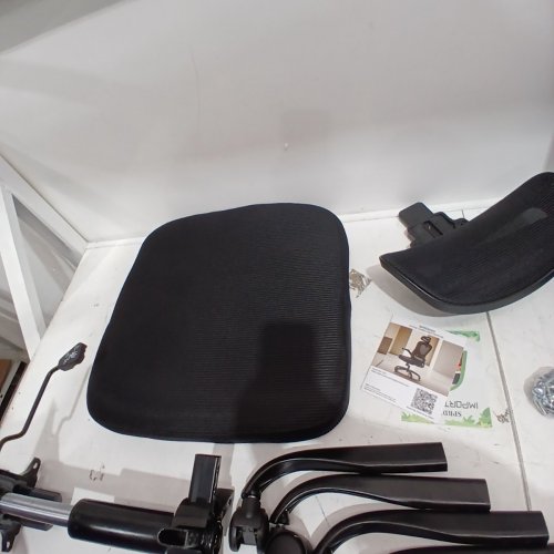 SPRDENG ERGONOMIC OFFICE CHAIR WITH TWO-WAY ADJUSTABLE LUMBAR SUPPORT & HEADREST - 24" X 25.98" X 45.67" - BLACK/GREY (MODEL: D01) image 5