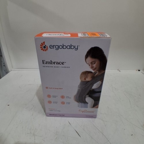 ERGOBABY EMBRACE NEWBORN BABY CARRIER FOR INFANTS 0-12 MONTHS - 7-25LBS - HEATHER GREY (MODEL: BCEMAGRY) image 5