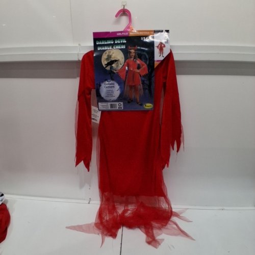3PC PARTYHOLIC DARLING DEVIL COSTUME - MEDIUM (8-10) - RED (STYLE: 70142M) image 2