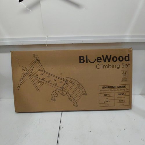 BLUEWOOD WOODEN TRIANGLE CLIMBING SET - 71" X 21" X 15" - RAINBOW (MODEL: 3JT) image 4