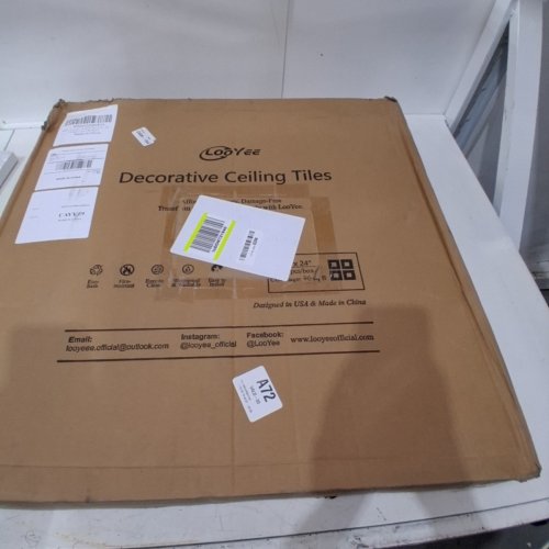 24PK LOOYEE PVC DROP CEILING TILES - 24" X 24" - COVERS 96 SQ. FT- WHITE image 4