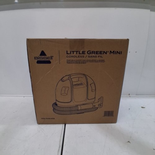 BISSELL LITTLE GREEN MINI CORDLESS PORTABLE CARPET AND UPHOLSTERY DEEP CLEANER- GREEN/GREY - (MODEL: 4015B) image 6