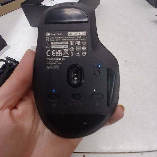 KEYCHRON M6 SILENT WIRELESS OPTICAL GAMING MOUSE - TRI-MODE BLUETOOTH 5.3/2.4GHZ/USB-C, 26,000 DPI - BLACK (MODEL: M6) image 3