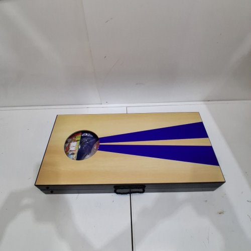 GOSPORTS PORTABLE SIZE CORNHOLE GAME SET WITH 6 BEAN BAG - 2FT X 1FT - WOOD/BLUE/RED (MODEL : CH-03-MDF-WOOD) image 2