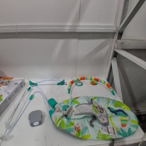 BRIGHT STARS VIBRATING BOUNCER WITH TOY BAR - RAINFOREST VIBES (MODEL:12227) image 3