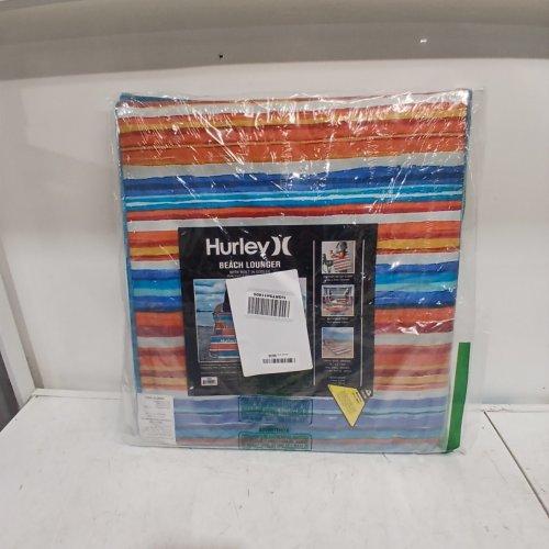 HURLEY BEACH GROUND MAT LOUNGER WITH BACKREST AND COOLER POCKET - BLUE / ORANGE (MODEL: 169502F) image 2