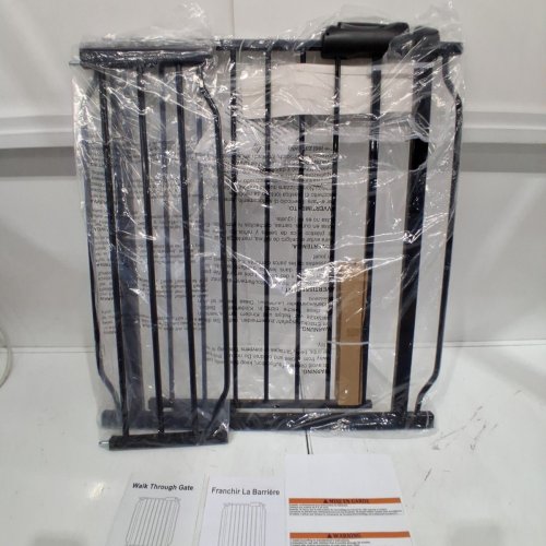WAOWAO EXTRA WIDE PRESSURE MOUNT WALK THROUGH, SWING AUTO CLOSE SAFETY BABY GATE - 38.58" - 43.31" - BLACK (MODEL: W046) image 2