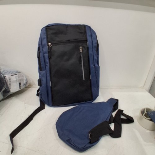 UNISEX LAPTOP BACKPACK - 15" - BLUE\BLACK image 3