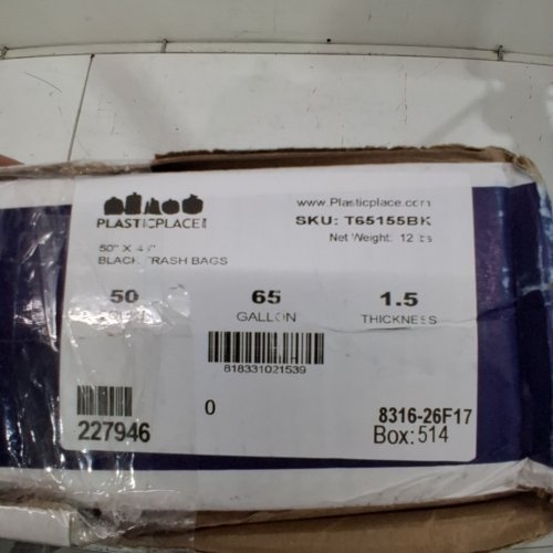 50PK PLASTICPLACE CONVENIENT AND VERSATILE PUNCTURE RESISTANT TRASH BAGS - 65 GAL - BLACK image 3