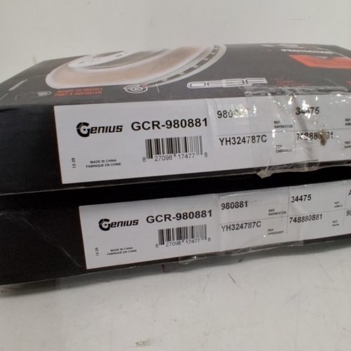 GENIUS REAR DISC BRAKE ROTOR - FITS AUDI Q5 A6 QUATTRO & PORSCHE MACAN A4 Q7 A5 (MODEL: GCR-980881) image 3