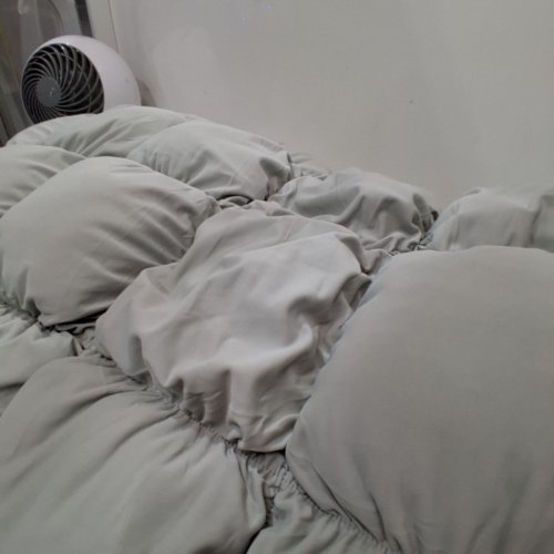 MELLOW COOLING CLOUD DESIGN PUFF PILLOW - KING 20" X 36" - WHITE/GREY image 3