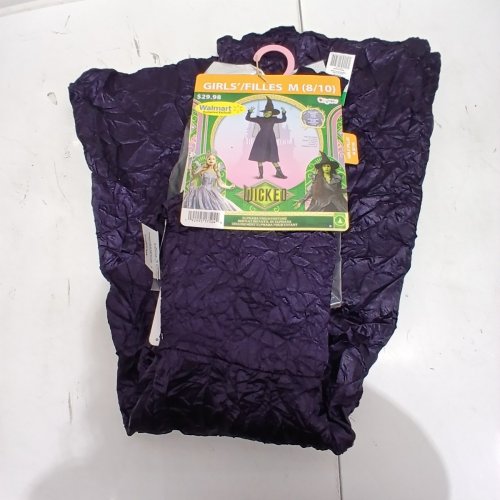3PC GIRLS DISGUISE WICKED ELPHABA DELUXE COSTUME - MEDIUM 8-10 - PURPLE image 2