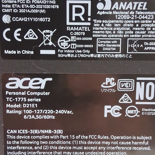 ACER ASPIRE TC-1775 SERIES TOWER DESKTOP BUNDLE WITH MOUSE & KEYBOARD - INTEL CORE I5-14400, 16GB RAM, 512GB SSD (MODEL: D21E1/TC-1775) image 10
