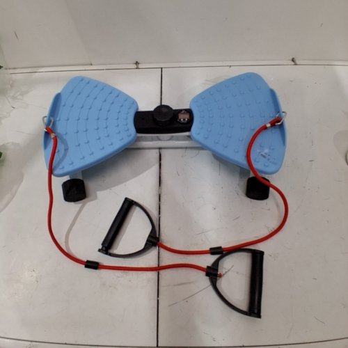 WAIST TWISTER MACHINE WITH RESISTANCE BANDS - 220LBS MAX/CAP - BLUE/BLACK image 3