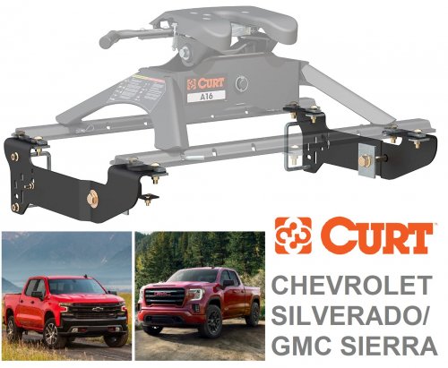 CURT CUSTOM 5TH WHEEL HITCH INSTALLATION BRACKETS - FOR SELECT CHEVROLET SILVERADO & GMC SIERRA MODELS - BLACK (MODEL: 16400-BK) image 2