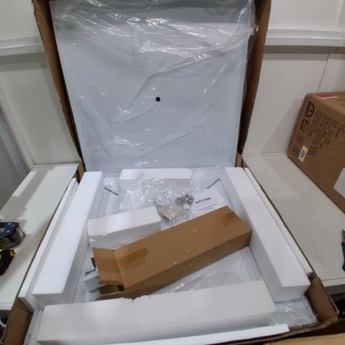 LAUNDRY PEDESTAL WITH STORAGE SHELF - 28" X 28" X 16" - WHITE (MODEL: YN-WM03) image 2