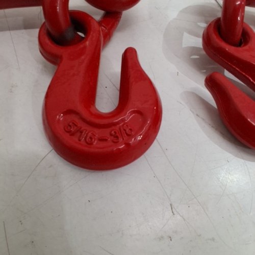4PK LECHANSEN CHAIN BINDERS RATCHETING WITH GRAB HOOKS - 5/16" - 3/8" - RED/BLACK image 4