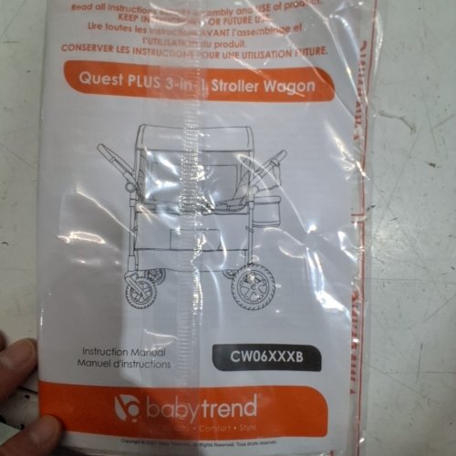 QUEST PLUS 3-IN-1 STROLLER WAGON - 110LBS MAX - 26" X 45" X 49" - MADRID GREEN (MODEL: CW06XXXB) image 2