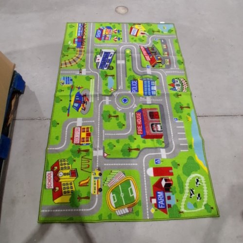 CAPSLPAD KIDS PLAY RUG FOR PLAYROOM - 5.2FT X 3.3FT- TOWN CITY ROAD MAP image 2