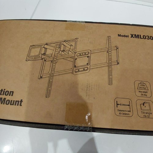 USX-MOUNT FULL MOTION TV WALL MOUNT FOR MOST FLAT SCREEN TVS - 42"-82" - BLACK - (MODEL: XML030-K) image 3