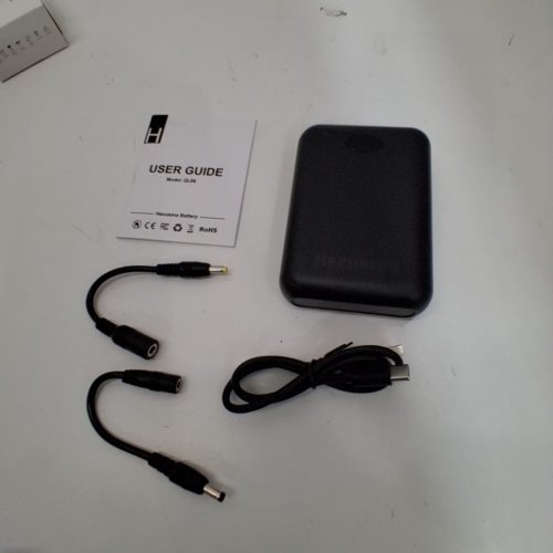 HECUSMA POWER BANK FOR HEATED VESTS AND MOBILE DEVICES - 16000MAH - 7.4V - BLACK (MODEL: QL66) image 4