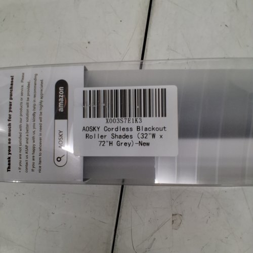 AOSKY CORDLESS BLACKOUT ROLLER SHADE - 32" X 72" - GREY image 3