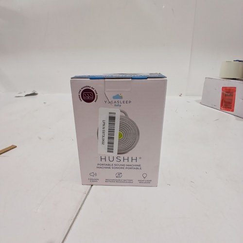 YOGASLEEP HUSHH PORTABLE BABY WHITE NOISE MACHINE - GREY/GREEN image 2