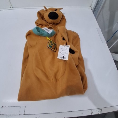 2PC UNISEX KID'S RUBIES SCOOBY DOO DELUXE COSTUME- 3/4T- BROWN image 2