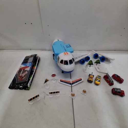 CUTESTONE TOY AIRPLANE PLAYSET WITH LIGHTS & SOUNDS - BLUE / WHITE (MODEL: 3377-2) image 2