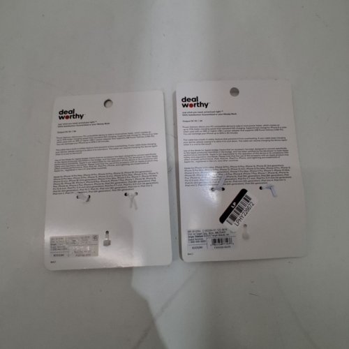 2 DEALWORTHY FAST CHARGING USB-C TO LIGHTNING CABLES - 3FT - WHITE image 3