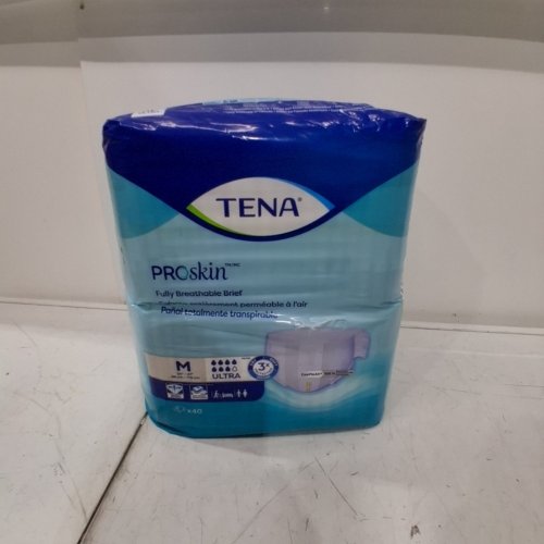 40PK UNISEX TENA PROSKIN FULLY BREATHABLE BRIEF - MEDIUM - WHITE image 2