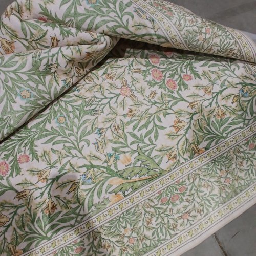 VINTAGE FLORAL WASHABLE ULTRA-THIN NON-SLIP RUGS - 6FT X9FT - BEIGE/GREEN image 3