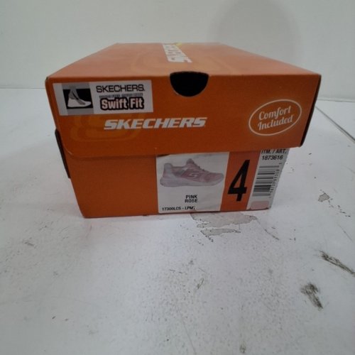 GIRLS SKECHERS SWIFT FIT SNEAKERS - SIZE 4 - PINK/WHITE (MODEL: 18736165) image 5