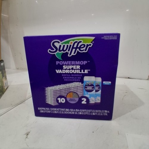 SWIFFER POWERMOP SUPER MOPPING REFILL BUNDLE - 10 MOPPING PADS, 2 BOTTLES 750 ML EACH image 4