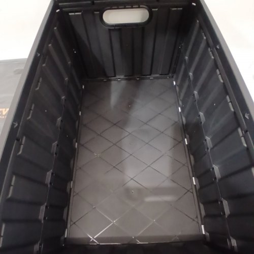 3PK VEVOR COLLAPSIBLE FOLDING PLASTIC UTILITY CRATES WITH HANDLES - 65L - BLACK (MODEL: X-6275) image 4
