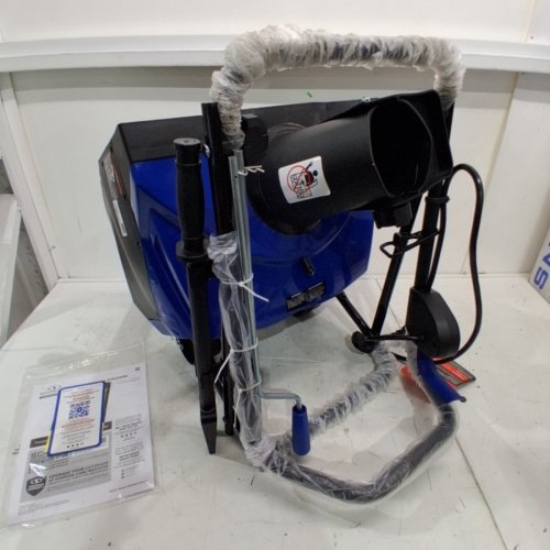 SNOW JOE CORDED ELECTRIC WALK-BEHIND SINGLE-STAGE SNOW BLOWER, WITH HEADLIGHT, 18" - BLUE/BLACK - (MODEL: SJ623E) image 4