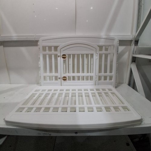 IRIS USA 4-PANEL PET PLAY PEN WITH GATE - 35" X 24" - WHITE (MODEL: CI-606E /CI-604E)) image 2