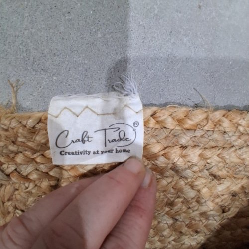 CRAFT TRADE HAND WOVEN JUTE AREA FLOOR RUG - 4FT X 6FT - NATURAL TAN image 3