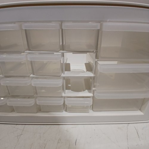 IRIS USA 26 DRAWER PLASTIC HARDWARE CABINET - 7" X 21" - WHITE (MODEL: DPC-26) image 3