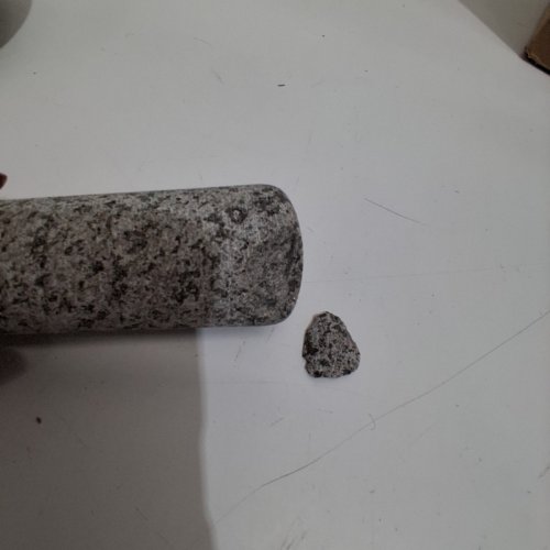 GRANITE MORTAR AND PESTLE - 6" - GREY image 3