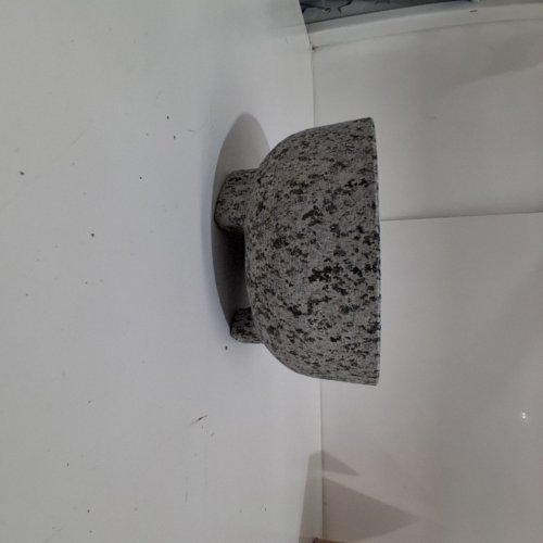 GRANITE MORTAR AND PESTLE - 6" - GREY image 4